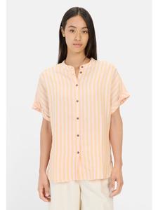 Полосатая блузка оранжевого цвета из смеси льна и лиоцелла. Camel Active