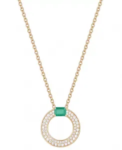 Круглое ожерелье с подвеской длиной 18 дюймов из 14-каратного белого золота с сапфиром (1/4 карата) и бриллиантом (1/4 карата) (также доступно с рубинами и изумрудами) Macy'S, emerald