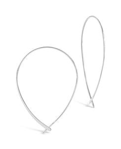 Изящные серьги-кольца из металла Sterling Forever, Silver