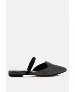 Туфли-мюли Twiggy Glitter из искусственной кожи с блестками London Rag, черный