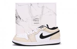 Кроссовки Air Jordan 1 Vintage Basketball Shoes Men Low-top Beige, цвет Apricot