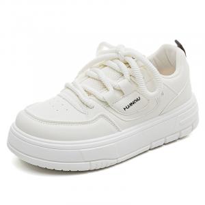 Износостойкие и легкие низкие скейтерские кроссовки женские белые HUANQIU