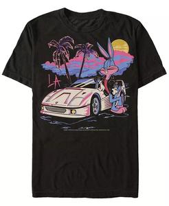 Мужская футболка Looney Tunes Miami Wabbit с коротким рукавом Fifth Sun, черный