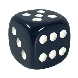 d6 18 мм непрозрачный холодный карбон с белым (12), Game Dice - Opaque (Role 4 Initiative)