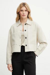 Куртка-рубашка с добавлением льна Max&Co., бежевый