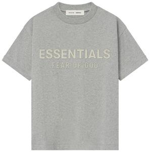 Классическая детская футболка с круглым вырезом Fear of God Essentials, серый