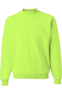 Толстовка с круглым вырезом JERZEES NuBlend, цвет safety green
