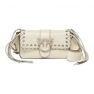 PINKO Сумка через плечо из коровьей кожи женская white