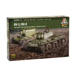 КВ-1/КВ-2 (ВОВ), Military Vehicles - WWII, Bolt Action Compatible (28mm) (1:56) (Italeri-Warlord)