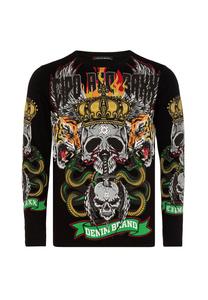 Рубашка с длинными рукавами и крупным принтом CIPO & BAXX, черный