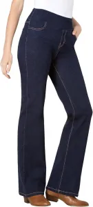 Woman Within Plus Size Flex Pull-On Bootcut Gap-Free Stretch Denim Jeans