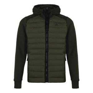 Пуховик adidas Varilite Hybrid Short Down Jacket Green, зеленый