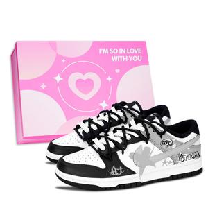 Nike Дунки Black White, уличный стиль устойчивые к истиранию низкие скейтборд кроссовки унисекс Gray