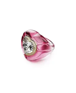 Коктейльное кольцо Dulcis Heart Swarovski, pink