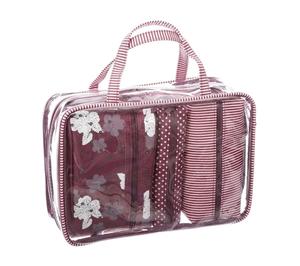 Набор из 4 косметичек Зимний красный Intesi