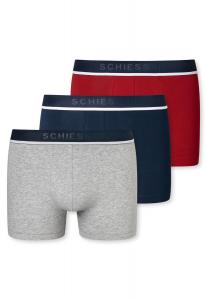 Боксеры Schiesser Boxershort 3 шт, цвет Rot/Blau/Grau