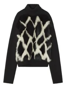 Свитер с высоким воротником Lanvin, черный