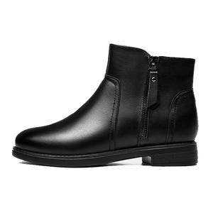 Женские черные ботинки AOKANG, черные (с толстой флисовой подкладкой)