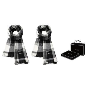 Вязаный шарф унисекс, Black+Black, Houndstooth Box