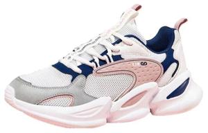 Кроссовки женские с низким верхом  White / Light Wisteria Violet Qiaodan