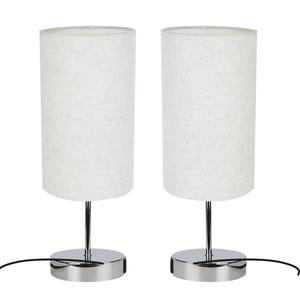 Настольная лампа Nettlife серебристый, 14/14/37 см