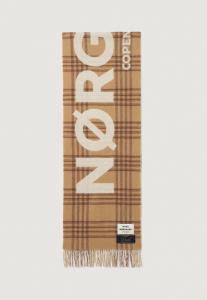 Шарф Mads Nørgaard LOGO SCARF UNISEX, Cornstalk/Cocoa Brown/Brown