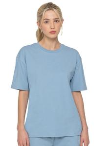 Женская футболка оверсайз с круглым вырезом Enzo, синий