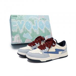 CVOJOO Теплые нескользящие низкие кроссовки для скейтбординга унисекс синего цвета