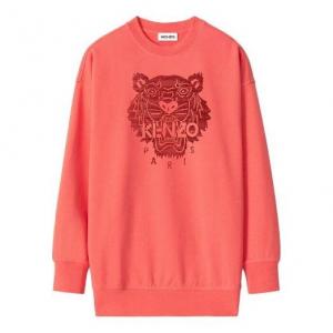 Свитер ss21 logo solid color loose pullover hoodie red Kenzo, красный