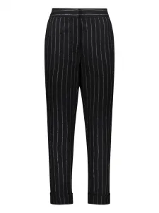 Брюки из вирджинской шерсти Lorena Antoniazzi, черный