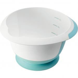 Миска для взбивания keeeper Mariella 1 шт. из пластика с присоской, противоскользящая поверхность Keeeper, аквамарин/белый