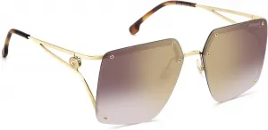 Женские повседневные солнцезащитные очки Carrera квадратной формы, Gold Ivory