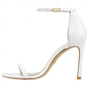Stuart Weitzman /SW Nudistsong Сандалии на одной лямке, 10,5 см, женские, белые