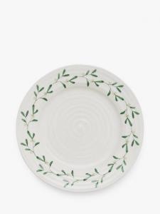 Фарфоровая обеденная тарелка Mistletoe Sophie Conran for Portmeirion, 27.5cm, White/Green