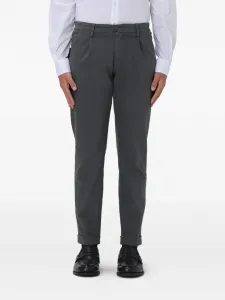 Плиссированные брюки Fay, серый