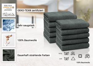 Полотенца набор  Zollner, антрацитовый