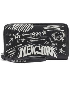 Женский кошелек Bryar с застежкой-молнией DKNY, Black