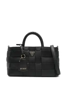 Плетеная сумка-тоут Maylee Girlfriend GUESS USA, черный