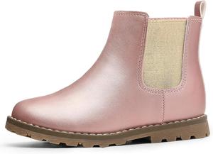 Детские ботильоны HOMEHOT для девочек, короткие праздничные ботинки на низком каблуке (для малышей и маленьких детей), Pink