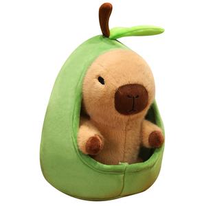 Плюшевая игрушка милая капибара, высота 20см/35см MERCONSER, зеленый