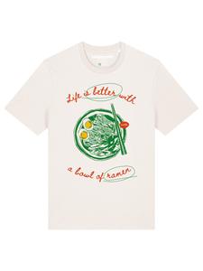 Рубашка Watapparel Life Is Better With Ramen, белый