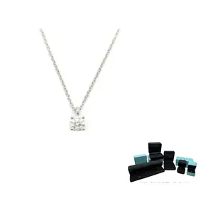 Платиновое ожерелье с бриллиантом-солитером 2010s TIFFANY & CO.
