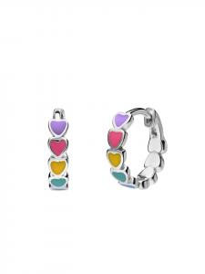 Lucardi Серьги в форме сердца из серебра 925 пробы