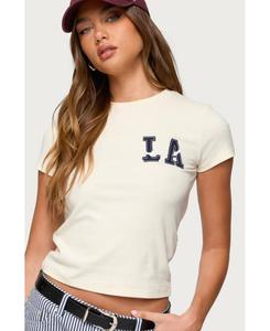 Женская футболка Cali Babe Edikted, Cream