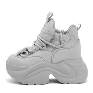 Shangjinni Износостойкие легкие утолщенные кроссовки на платформе для женщин серые, цвет Gray