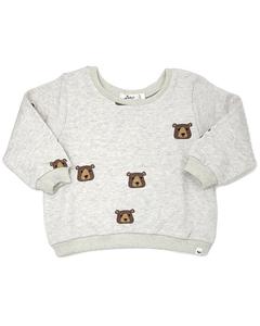 О детка! Бруклинский мешковатый свитшот с принтом "Бурый медведь" Oh baby!, Tan