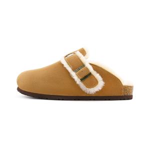 UBZ Биркенштоки с флисовой подкладкой, закрытые тапочки женские, каштановые, цвет Chestnut