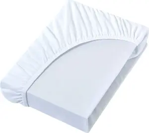 Простыня на резинке из джерси, 100% хлопок, 120х200 см, белая NatureMark