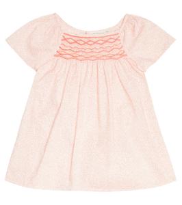 Топ из хлопка с цветочным принтом гранатового цвета Bonpoint, Poppy