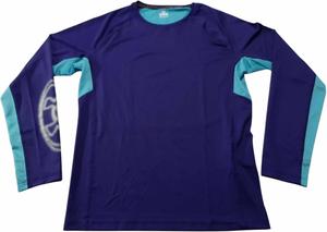 Мужская компрессионная футболка с длинным рукавом HeatGear от Under Armour, размер XL, темно-синяя, Purple